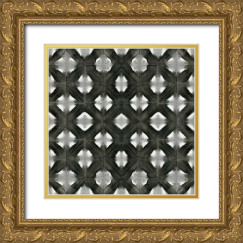Aquarelle Black and White II Gold Ornate Wood Framed Art Print with Double Matting by Green, Nancy