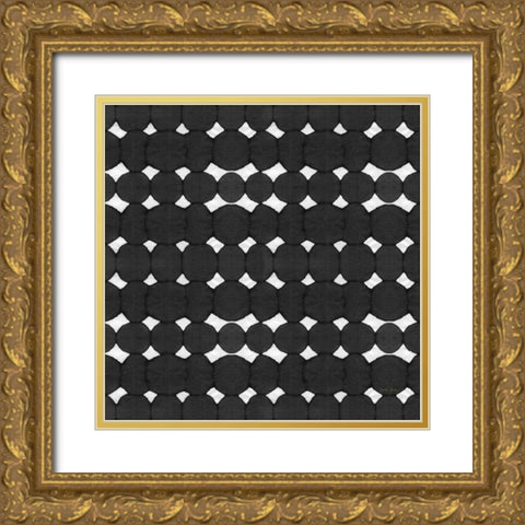 Aquarelle Black and White IV Gold Ornate Wood Framed Art Print with Double Matting by Green, Nancy