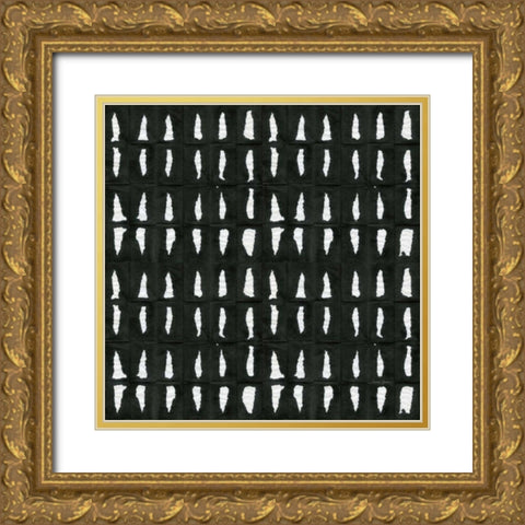 Aquarelle Black and White VI Gold Ornate Wood Framed Art Print with Double Matting by Green, Nancy