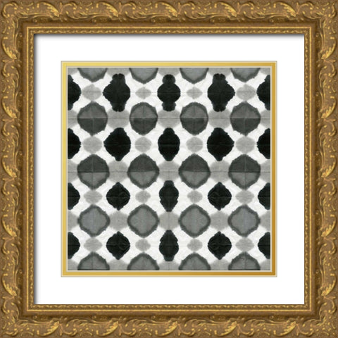 Aquarelle Black and White VIII Gold Ornate Wood Framed Art Print with Double Matting by Green, Nancy
