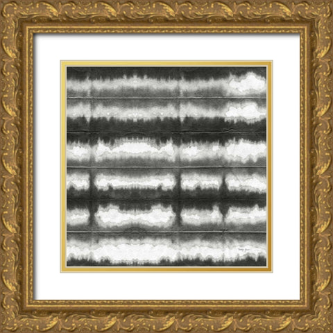 Aquarelle Black and White Square XI Gold Ornate Wood Framed Art Print with Double Matting by Green, Nancy