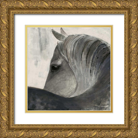 Bijou Reversed Dark Gold Ornate Wood Framed Art Print with Double Matting by Hristova, Albena