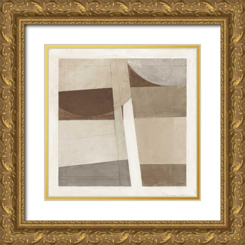 Sunny Side Up Brown Gold Ornate Wood Framed Art Print with Double Matting by Schick, Mike