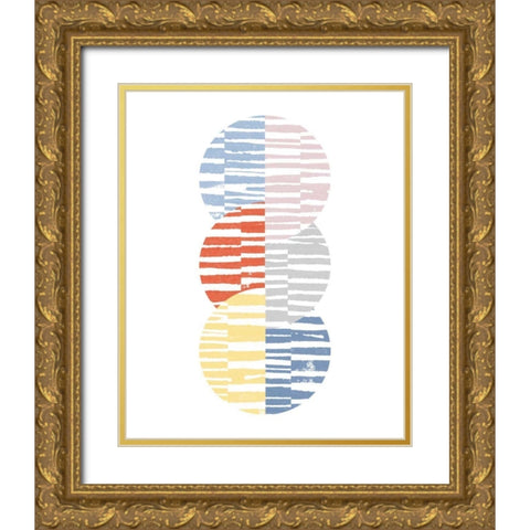 Meditate I Bright Gold Ornate Wood Framed Art Print with Double Matting by Hershey, Moira