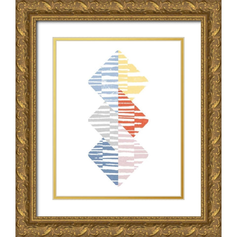 Meditate II Bright Gold Ornate Wood Framed Art Print with Double Matting by Hershey, Moira