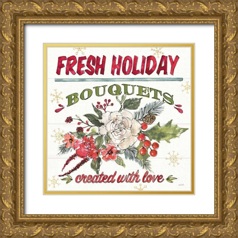 Lighthearted Holiday VII Gold Ornate Wood Framed Art Print with Double Matting by Tavoletti, Anne