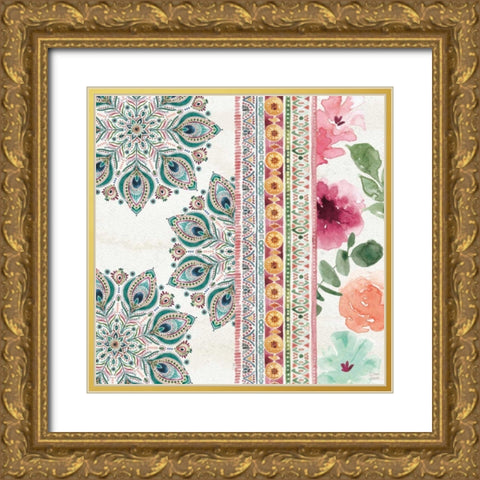 Bohemian Vibes II Gold Ornate Wood Framed Art Print with Double Matting by June, Dina