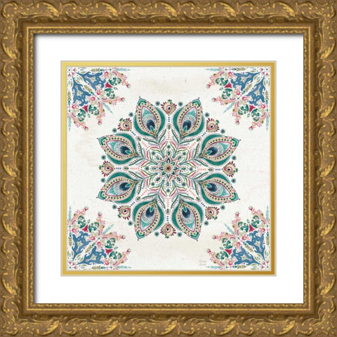 Bohemian Vibes VI Gold Ornate Wood Framed Art Print with Double Matting by June, Dina