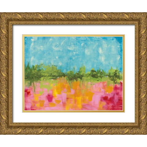 SoCal Gold Ornate Wood Framed Art Print with Double Matting by Prahl, Courtney