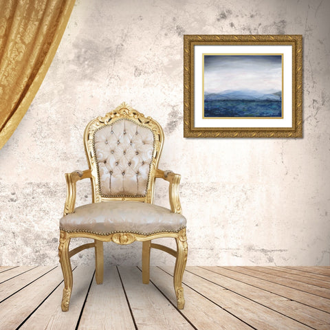 Mountain Lake Gold Ornate Wood Framed Art Print with Double Matting by Prahl, Courtney