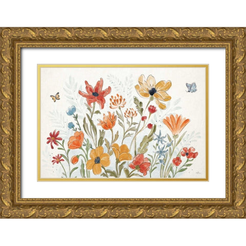 Spiced Petals I Gold Ornate Wood Framed Art Print with Double Matting by Penner, Janelle