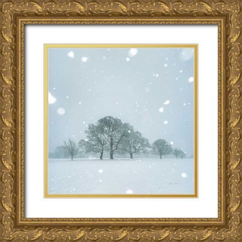 Winter Landscape I Gold Ornate Wood Framed Art Print with Double Matting by Eichman, Andre