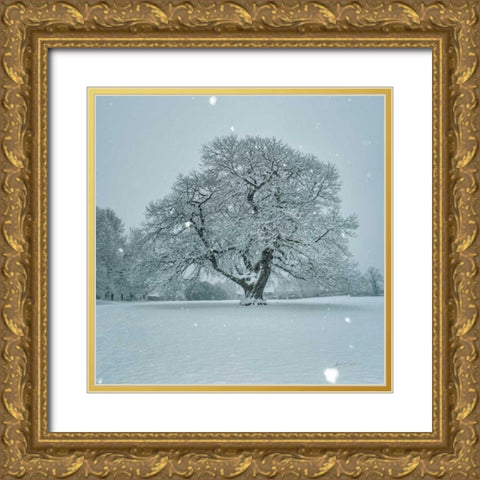 Winter Landscape III Gold Ornate Wood Framed Art Print with Double Matting by Eichman, Andre