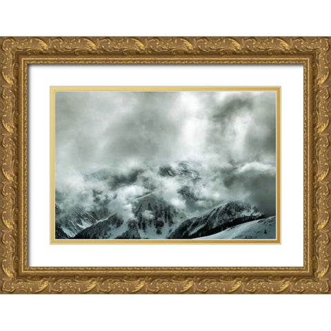Through the Clouds Gold Ornate Wood Framed Art Print with Double Matting by Eichman, Andre