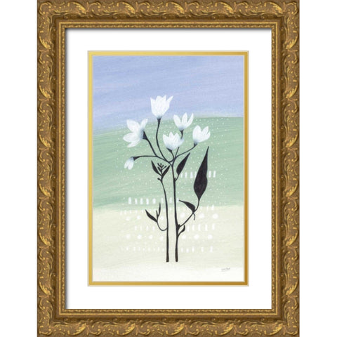 Jasmine Delight II Gold Ornate Wood Framed Art Print with Double Matting by Mack, Lynn