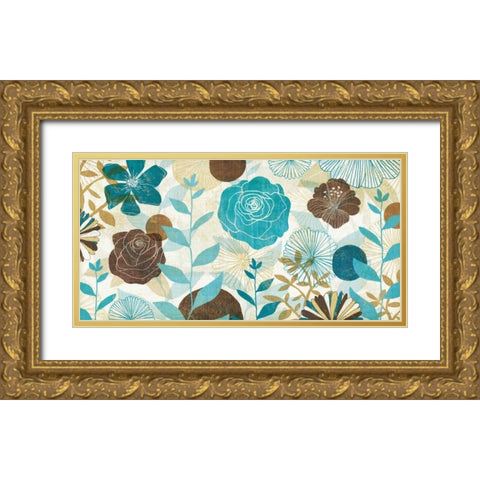Floral Burst Gold Ornate Wood Framed Art Print with Double Matting by Mullan, Michael