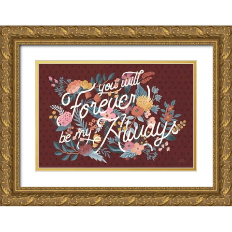 Love Letters II Gold Ornate Wood Framed Art Print with Double Matting by Marshall, Laura