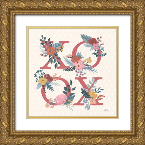 Love Letters VIII Gold Ornate Wood Framed Art Print with Double Matting by Marshall, Laura
