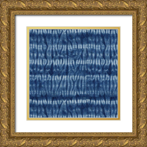 Shibori Square XIII Gold Ornate Wood Framed Art Print with Double Matting by Green, Nancy