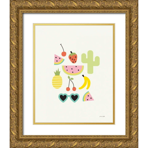 Summer Daze II Gold Ornate Wood Framed Art Print with Double Matting by Kelle, Ann