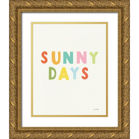 Sunny Days Gold Ornate Wood Framed Art Print with Double Matting by Kelle, Ann