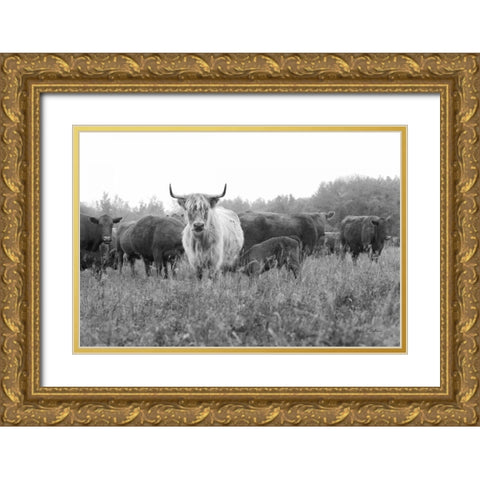 On the Ranch III Gold Ornate Wood Framed Art Print with Double Matting by Eichman, Andre
