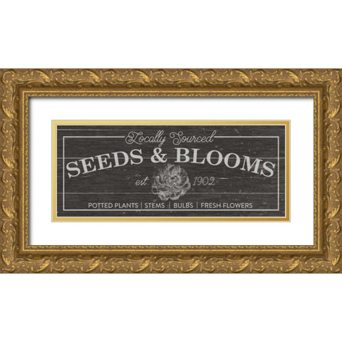 Flower Market II Dark Wood Gold Ornate Wood Framed Art Print with Double Matting by Wild Apple Portfolio