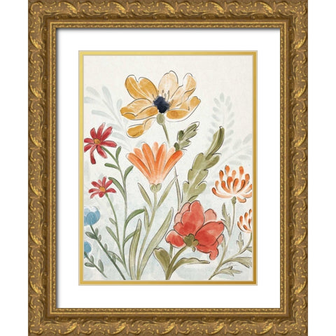 Spiced Petals III No Butterfly Crop Gold Ornate Wood Framed Art Print with Double Matting by Penner, Janelle