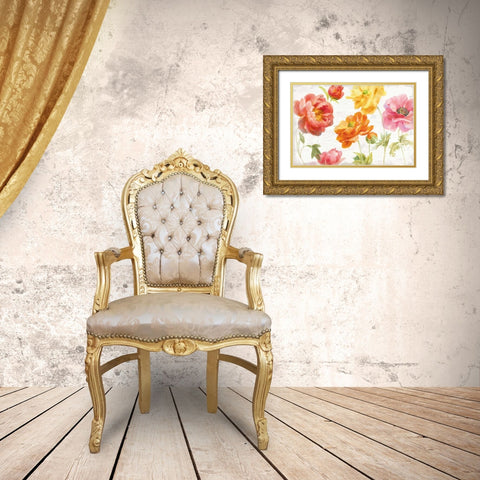 Full Bloom I Gold Ornate Wood Framed Art Print with Double Matting by Nai, Danhui