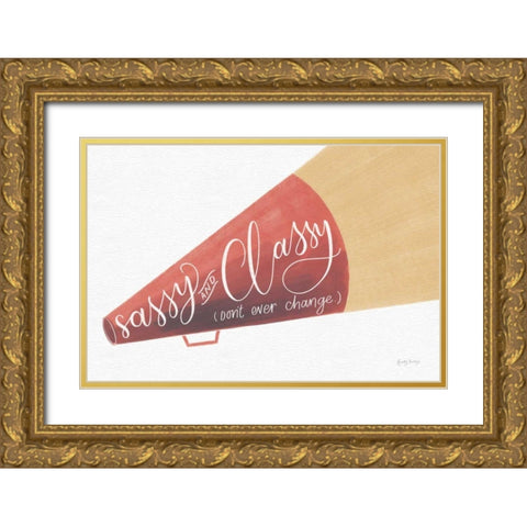 Sassy and Classy Gold Ornate Wood Framed Art Print with Double Matting by Thorns, Becky
