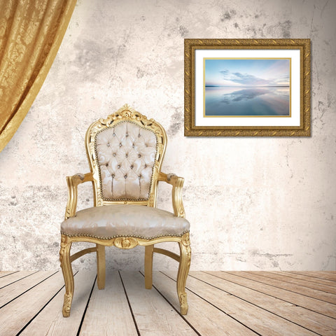 Bellingham Bay Clouds Reflection I Gold Ornate Wood Framed Art Print with Double Matting by Majchrowicz, Alan