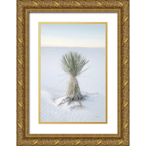 Yucca in White Sands National Monument Gold Ornate Wood Framed Art Print with Double Matting by Majchrowicz, Alan