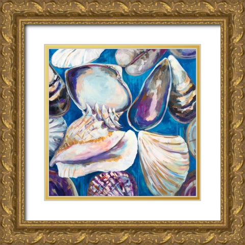 From the Beach Gold Ornate Wood Framed Art Print with Double Matting by Vertentes, Jeanette