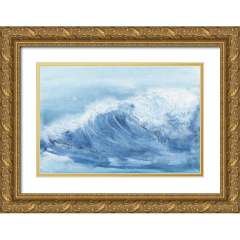 In the Blue III Gold Ornate Wood Framed Art Print with Double Matting by Paschke, Chris