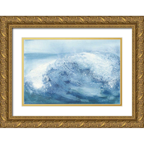 In the Blue IV Gold Ornate Wood Framed Art Print with Double Matting by Paschke, Chris
