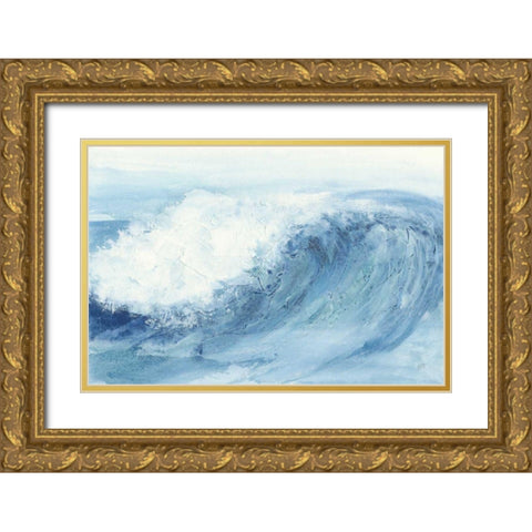 In the Blue V Gold Ornate Wood Framed Art Print with Double Matting by Paschke, Chris