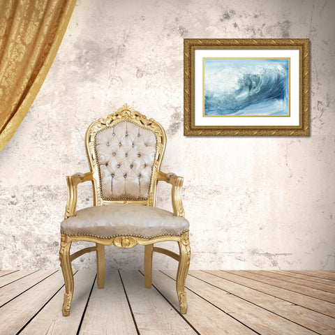 In the Blue VI Gold Ornate Wood Framed Art Print with Double Matting by Paschke, Chris