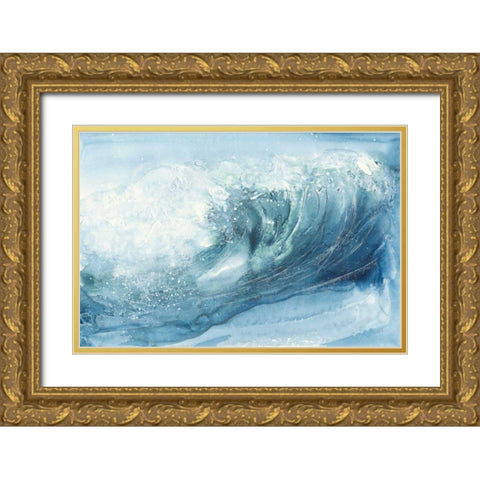 In the Blue VI Gold Ornate Wood Framed Art Print with Double Matting by Paschke, Chris