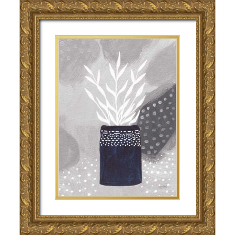 Sweet Love I Gray Gold Ornate Wood Framed Art Print with Double Matting by Mack, Lynn