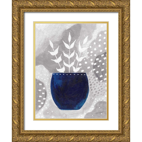 Sweet Love II Gray Gold Ornate Wood Framed Art Print with Double Matting by Mack, Lynn