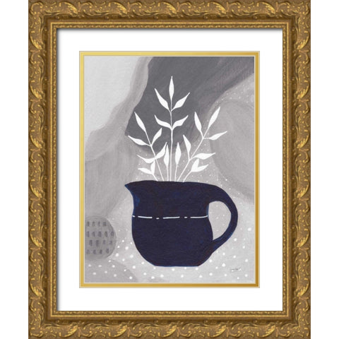 Sweet Love III Gray Gold Ornate Wood Framed Art Print with Double Matting by Mack, Lynn