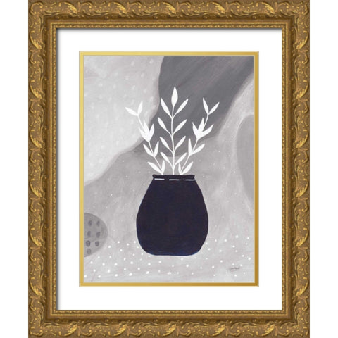 Sweet Love IV Gray Gold Ornate Wood Framed Art Print with Double Matting by Mack, Lynn