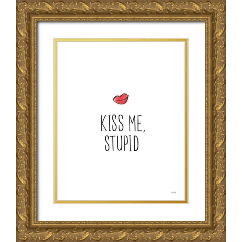 Valentines I Gold Ornate Wood Framed Art Print with Double Matting by York, Leah