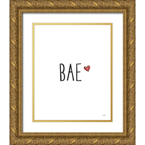 Valentines II Gold Ornate Wood Framed Art Print with Double Matting by York, Leah