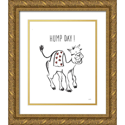 Valentines IV Gold Ornate Wood Framed Art Print with Double Matting by York, Leah