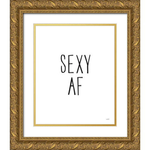 Valentines VI Gold Ornate Wood Framed Art Print with Double Matting by York, Leah