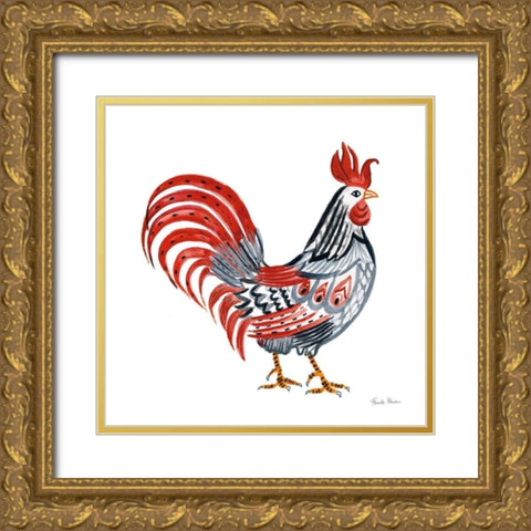 Farm Beauty I Gold Ornate Wood Framed Art Print with Double Matting by Zaman, Farida