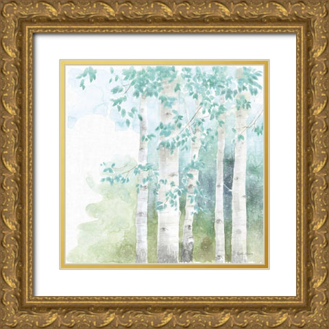 Natures Leaves III No Gold Gold Ornate Wood Framed Art Print with Double Matting by Grove, Beth
