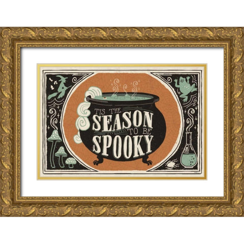 Scaredy Cats I Gold Ornate Wood Framed Art Print with Double Matting by Penner, Janelle