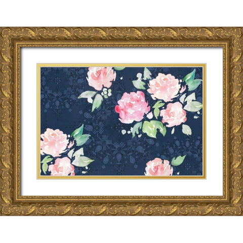 Moroccan Bouquet III Gold Ornate Wood Framed Art Print with Double Matting by June, Dina